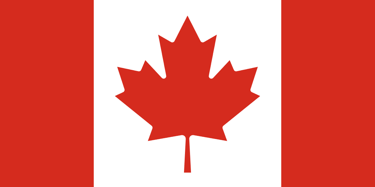 CANADA COUNTRY FLAG, STICKER, DECAL, 5YR VINYL