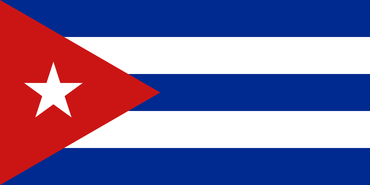 CUBA COUNTRY FLAG, STICKER, DECAL, 5YR VINYL