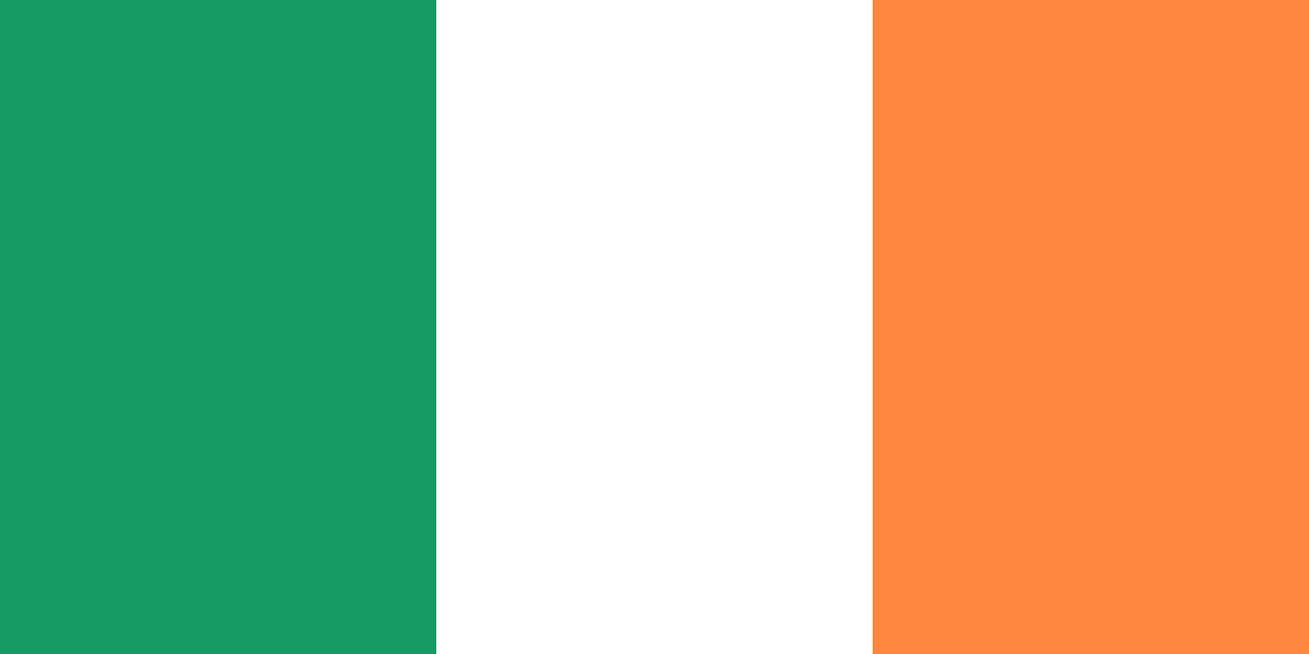 IRELAND COUNTRY FLAG, STICKER, DECAL, 5YR VINYL