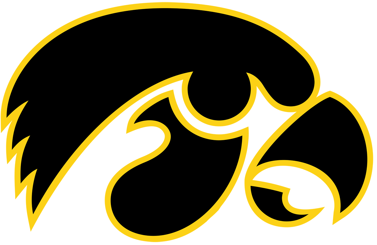 Iowa Hawkeyes NCAA Football Vinyl Decal for Car Truck Window Laptop