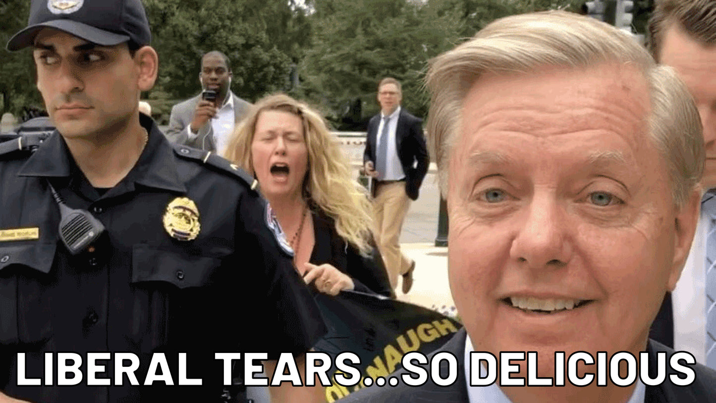 Lindsey Graham Meme - Liberal Tears POLITICAL BUMPER STICKER 9" WIDE