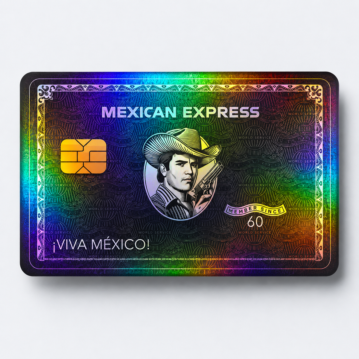 Mexican Express Chalino Black Credit & Debit Card Skin