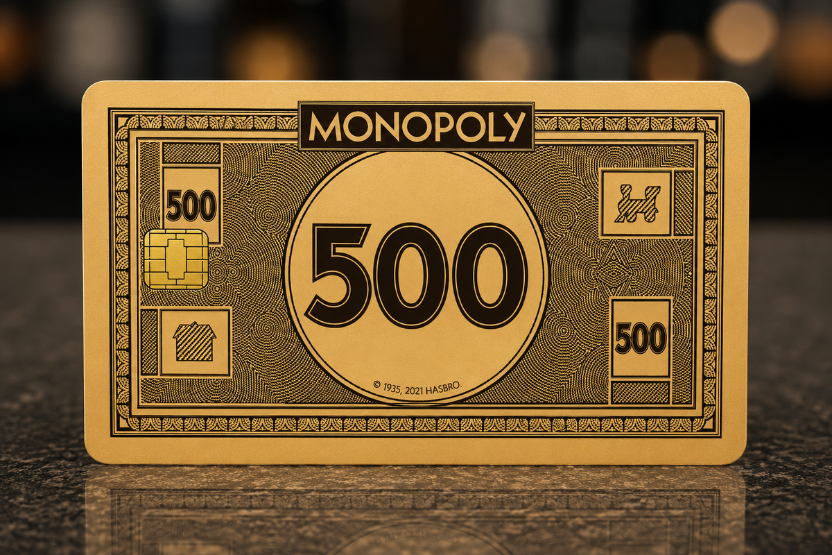 Monopoly 500 Gold Money Credit & Debit Card Skin Wrap