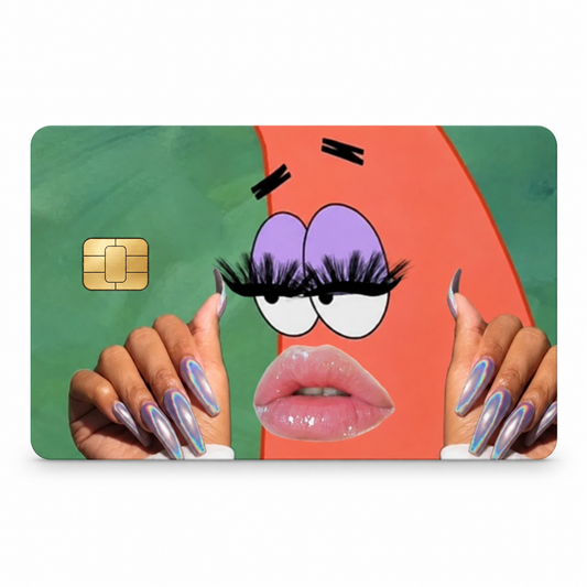 Patrick Star Material Gworl Meme Card Skin Sticker