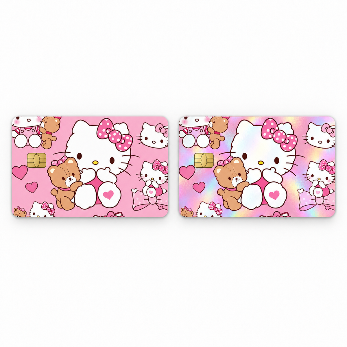 Pink Hello Kitty Teddy Bear Credit Card Skin Vinyl Wrap