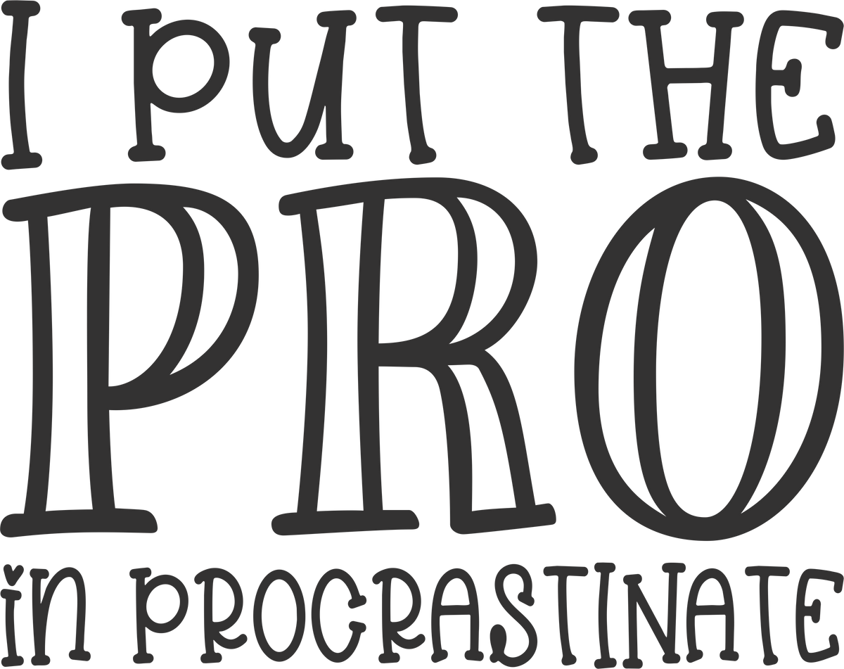 Procrastinate Sticker Pro In Procrastinate Vinyl Decal Sticker – DECALS OF AMERICA