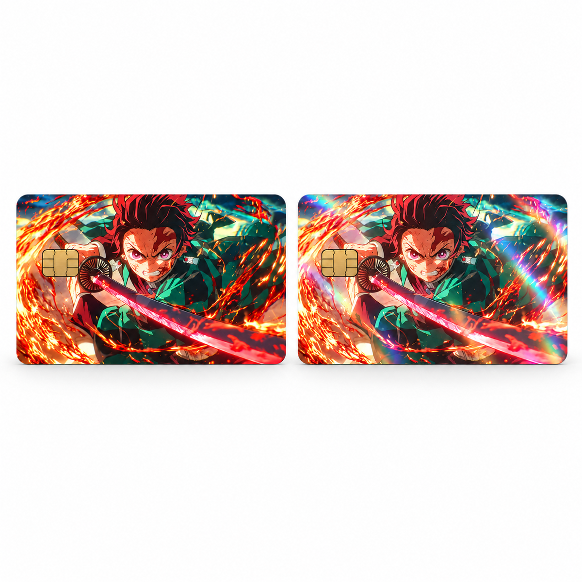 Tanjiro Kamado Flame Sword Credit Card Skin Sticker