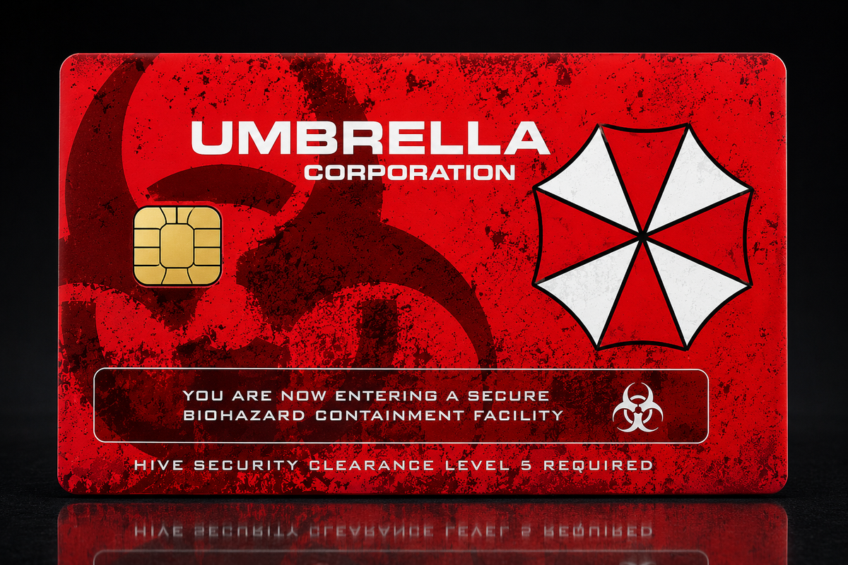 Resident Evil Red Umbrella Corporation ID Credit Card Skin