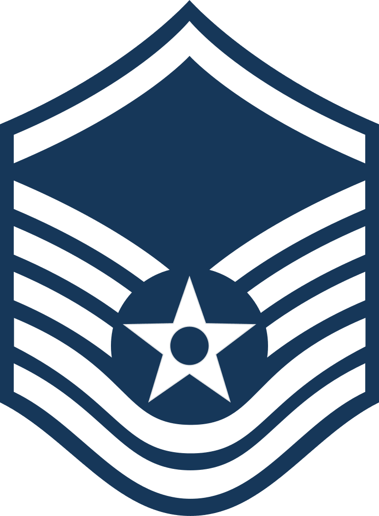 U.S. Air Force E-7 Rank Patch Master Sergeant MSGT vinyl decal for car, truck, window or laptop USAF Military