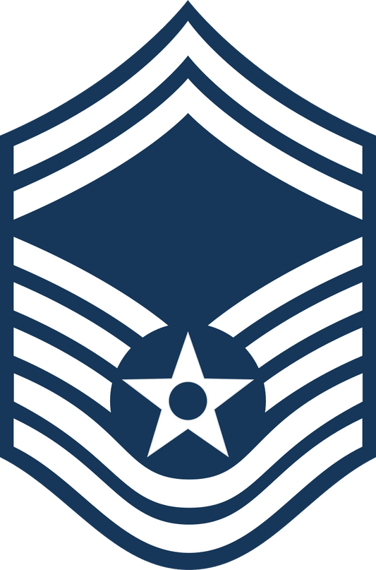 U.S. Air Force E-8 Rank Patch Senior Master Sergeant SMSGT vinyl decal for car, truck, window or laptop USAF Military