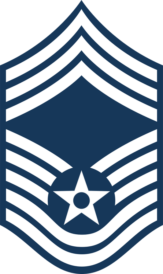 U.S. Air Force E-9 Rank Patch Chief Master Sergeant CMSGT vinyl decal for car, truck, window or laptop USAF Military