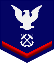  U.S. Coast Guard E-4 Rank Petty Officer Third Class PO3 vinyl decal for car, truck, window or laptop U.S. USCG Military