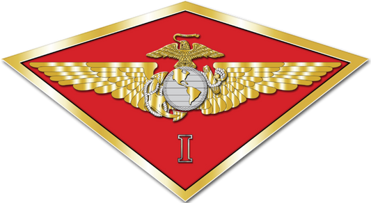 USMC 1st MAW I Marine Aircraft Wing Patch vinyl decal for car, truck, window or laptop U.S. Marine Military