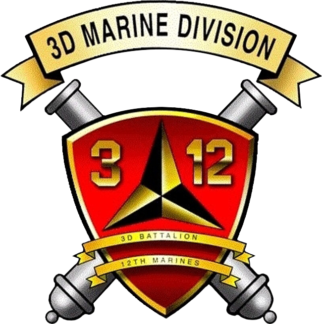 USMC 3rd Battalion 12th Marines Patch U.S. Military vinyl decal for car, truck, window or laptop - DECALS OF AMERICA