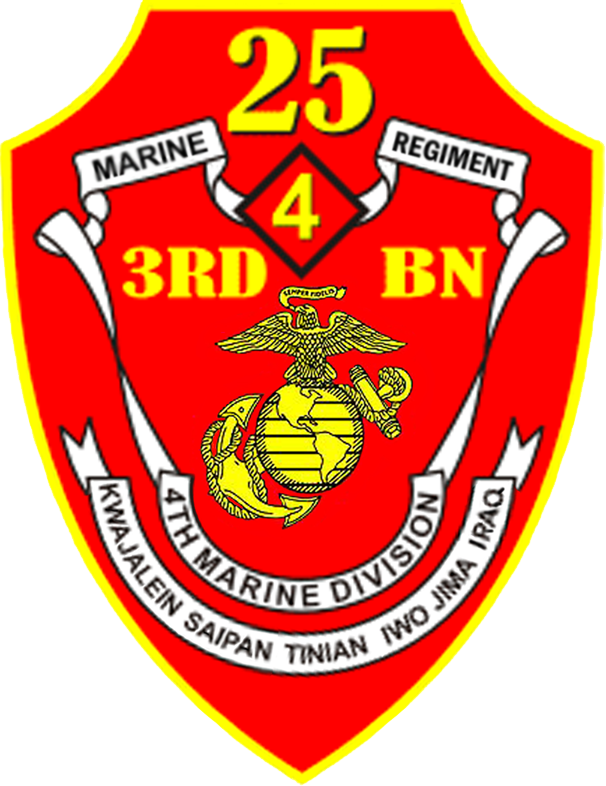 USMC 3rd Battalion 25th Marines Patch U.S. Military vinyl decal for car, truck, window or laptop - DECALS OF AMERICA