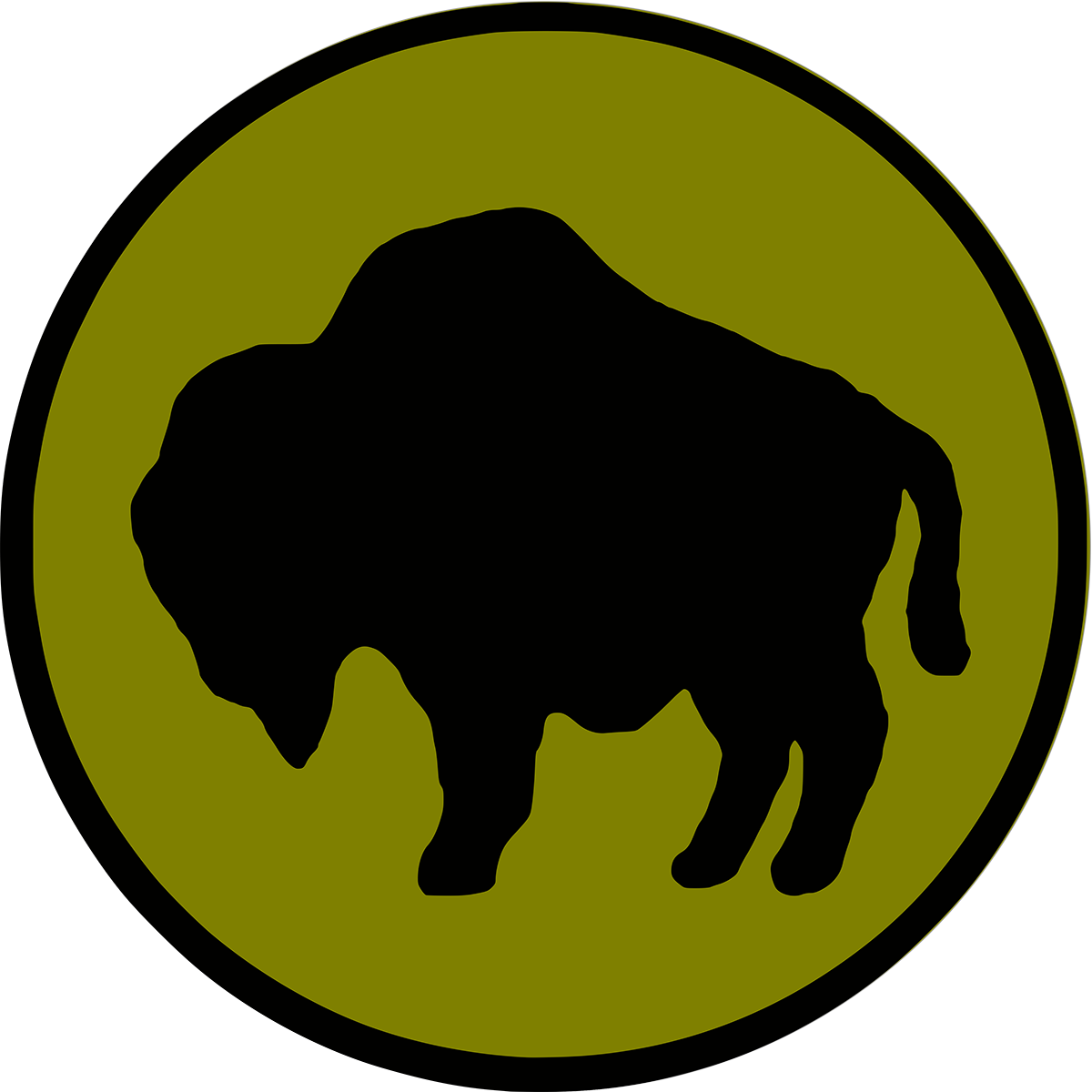 U.S. ARMY 92nd Infantry Division "Buffalo Soldiers" Insignia Patch vinyl decal for car, truck, window or laptop U.S. ARMY Military