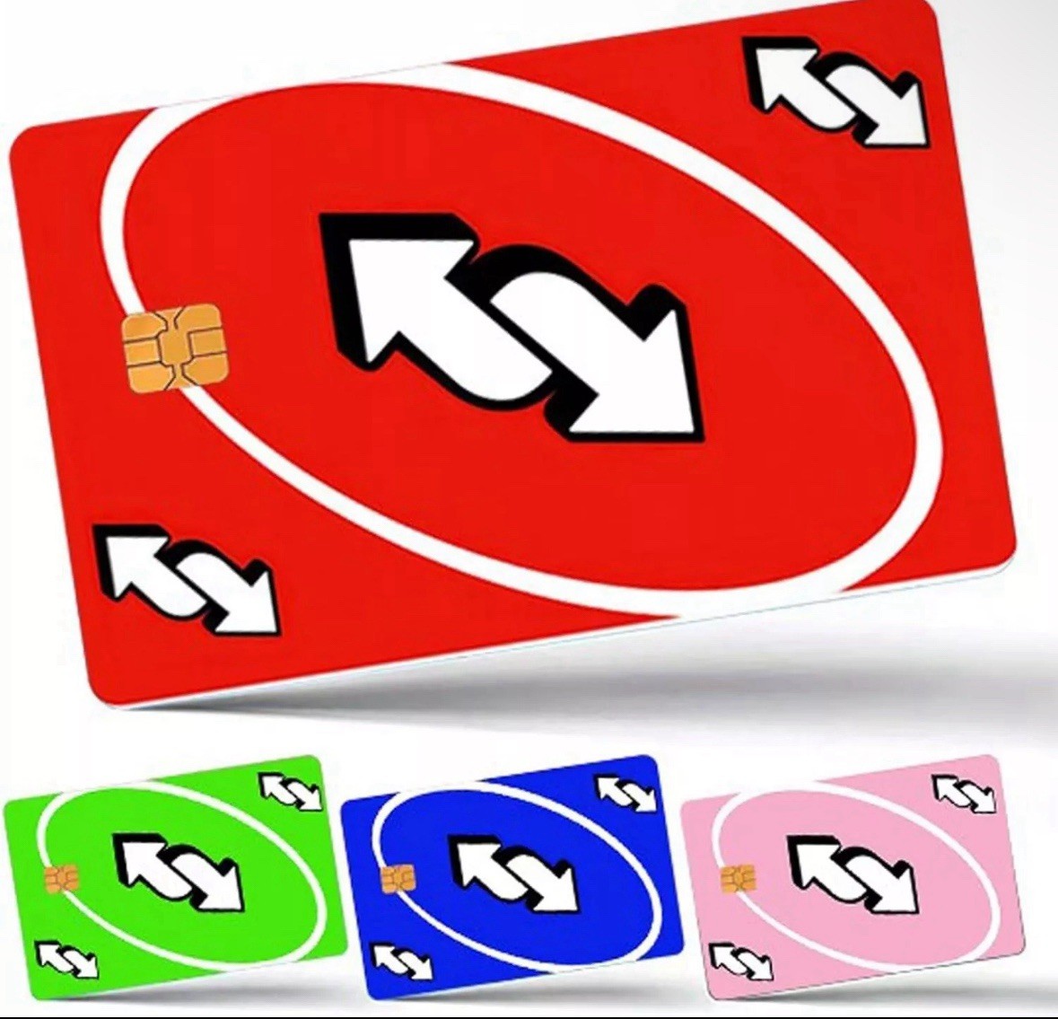 Uno Reverse Credit Card Sticker