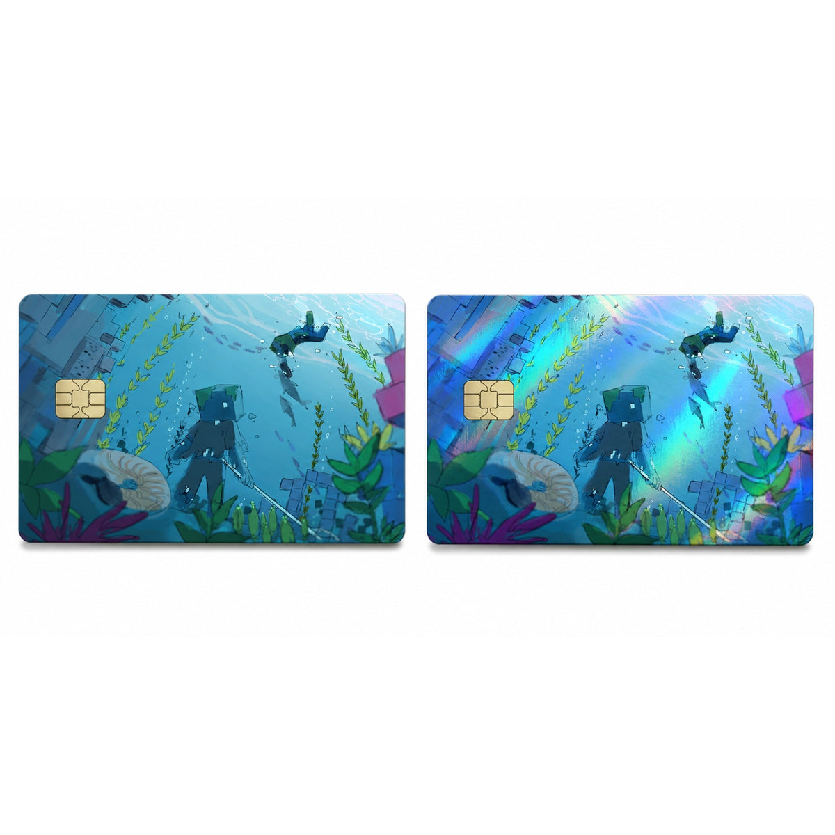 Drowned’s Ocean Ruin Ambush Mine Craft Debit Card Credit Card Skin