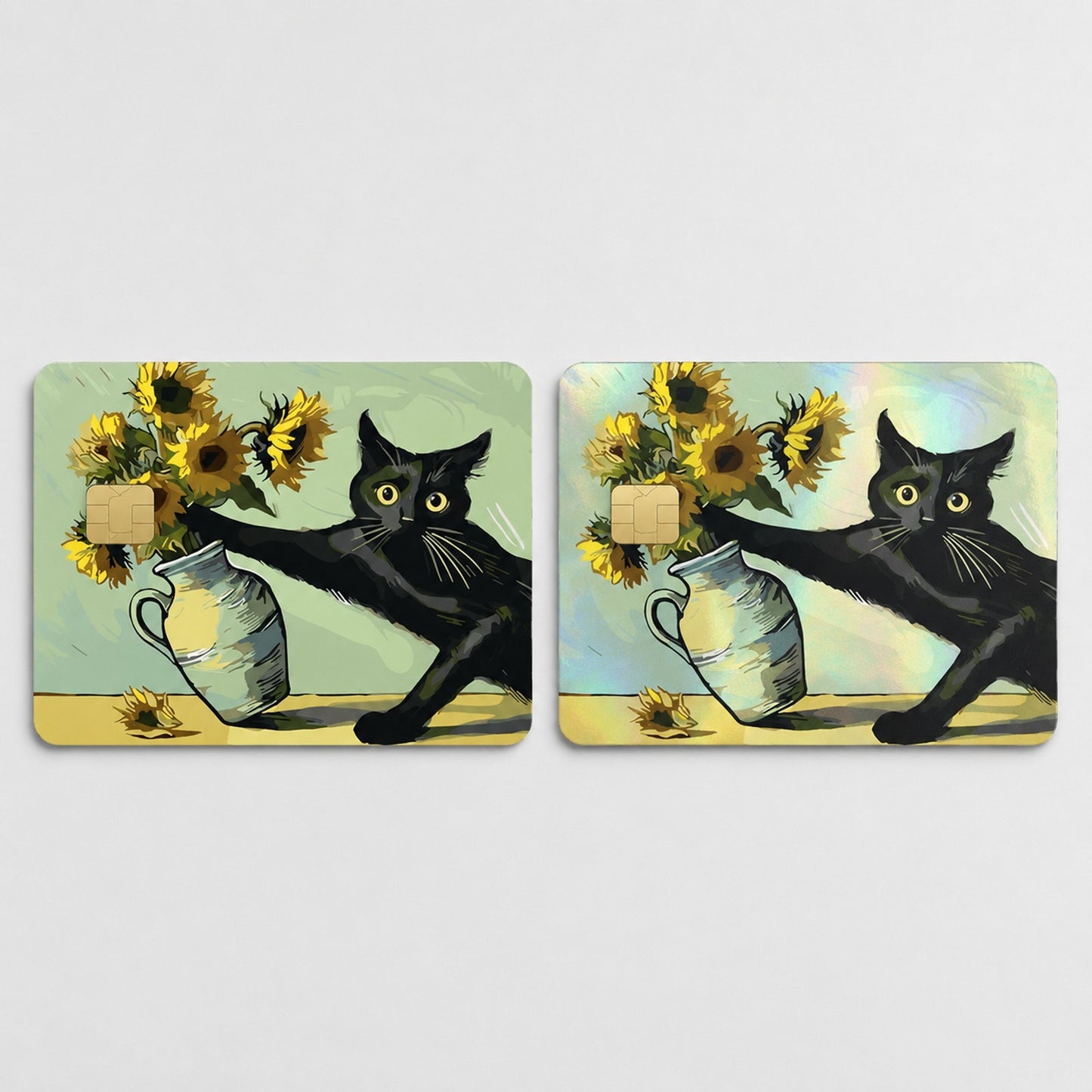 Sunflower Swat Black Cat Debit Card Credit Card Skin