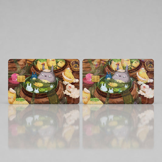 Totoro Spirit Bathhouse Crossover Ghibli Studio Debit Card Credit Card Skin
