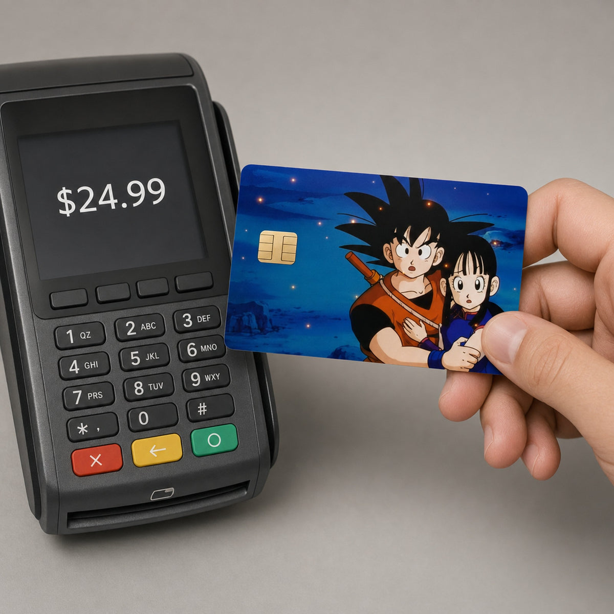 Goku & Chi-Chi's Starry Wonder Dragon Ball Z Debit Card Credit Card Skin