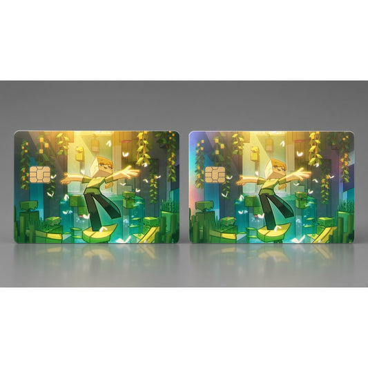 Minecraft Alex Dancing on a Lily Pad Credit Card Skin