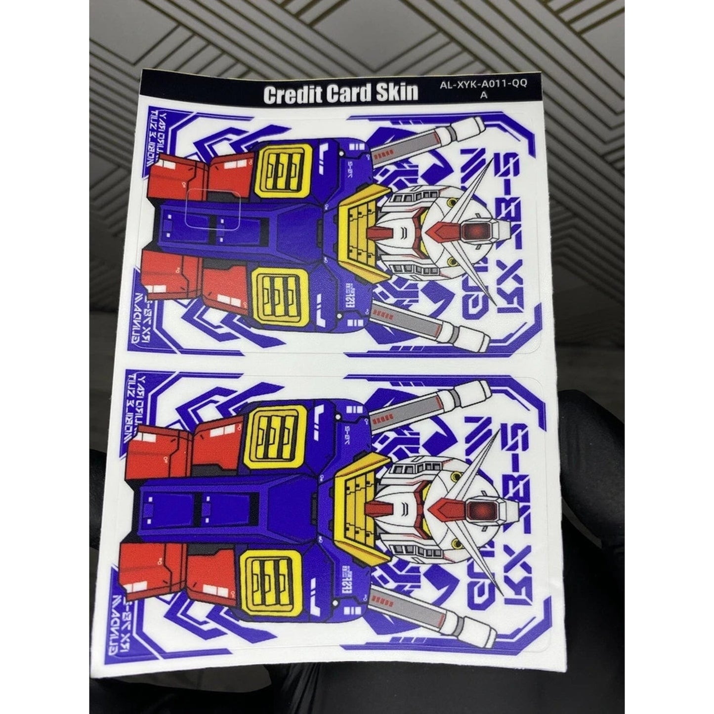 Mobile Suit Gundam Wing Credit Card Smart Sticker Skin Precut Small Chip Debit