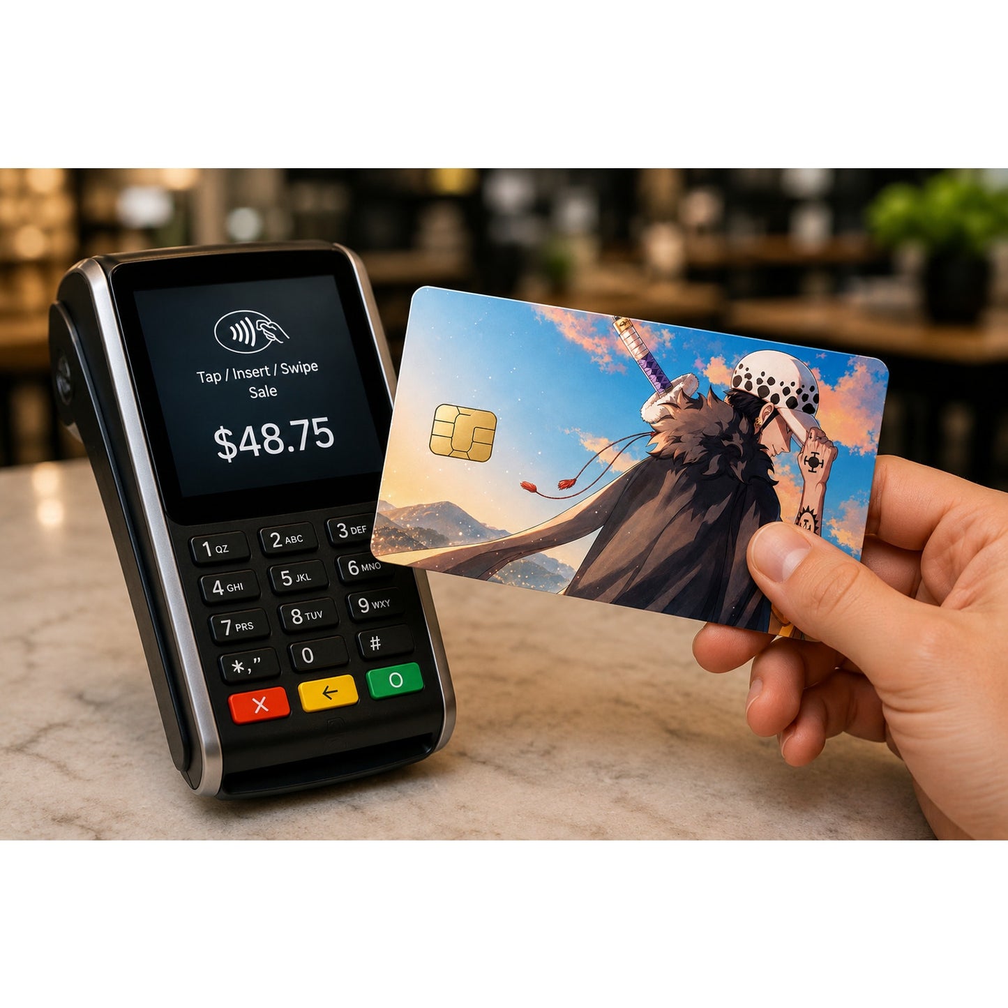 One Piece Trafalgar Law Sunset Debit Card Credit Card Skin