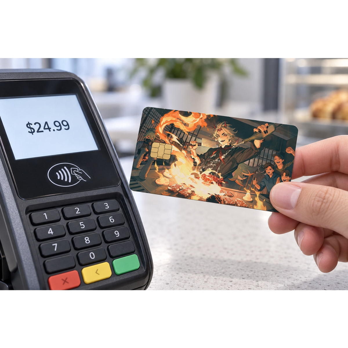 Arataki's Blazing Teppanyaki Show Genshin Debit Card Credit Card Skin