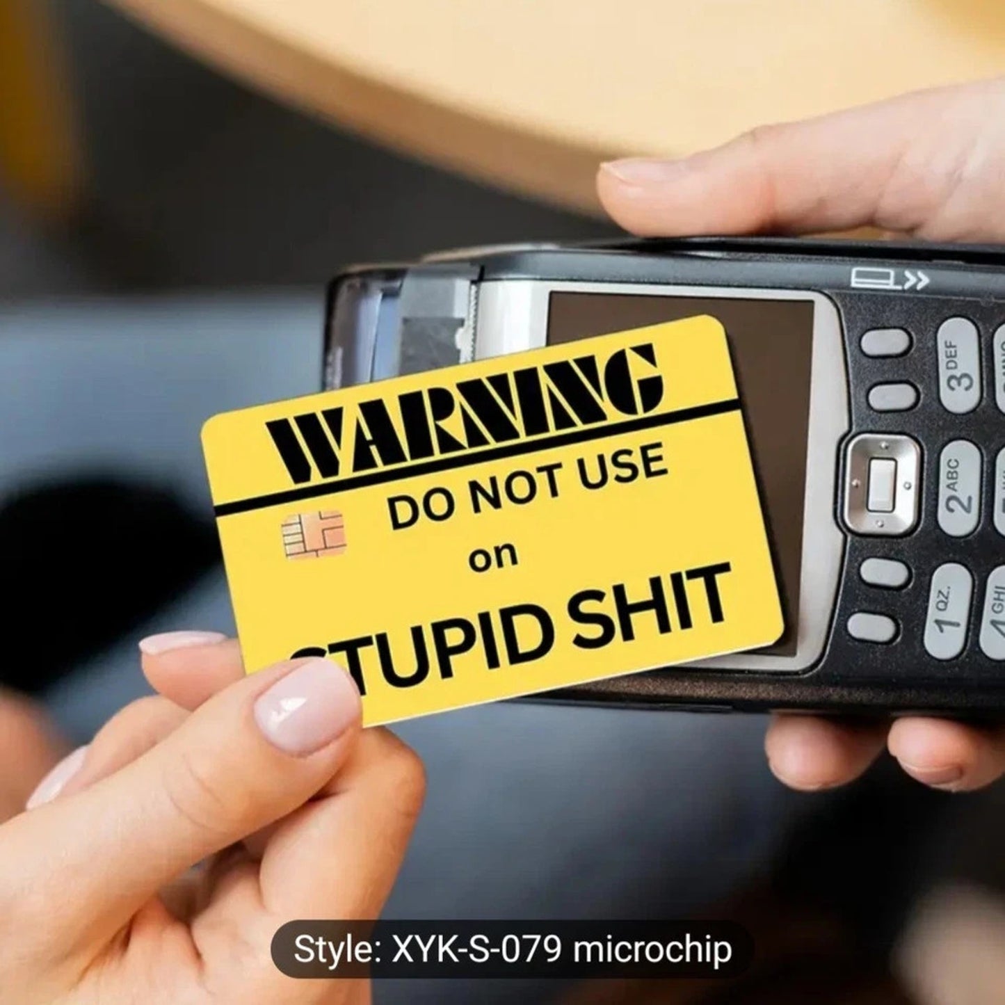 Warning Don't Use On Stupid Sh*t Debit Credit Card Sticker Skin Free Ship