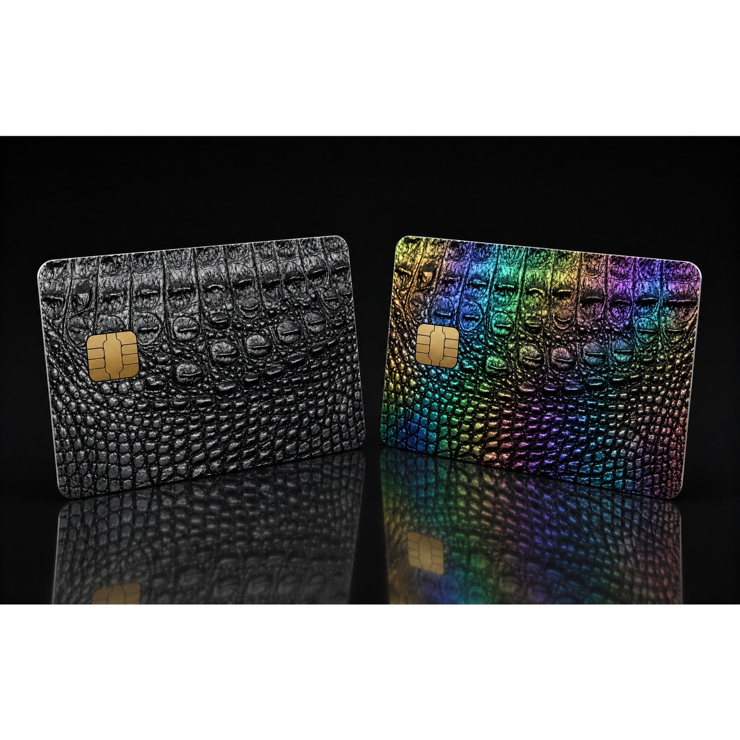Black Crocodile Leather Credit Card Skin Debit Card Vinyl Sticker Wrap