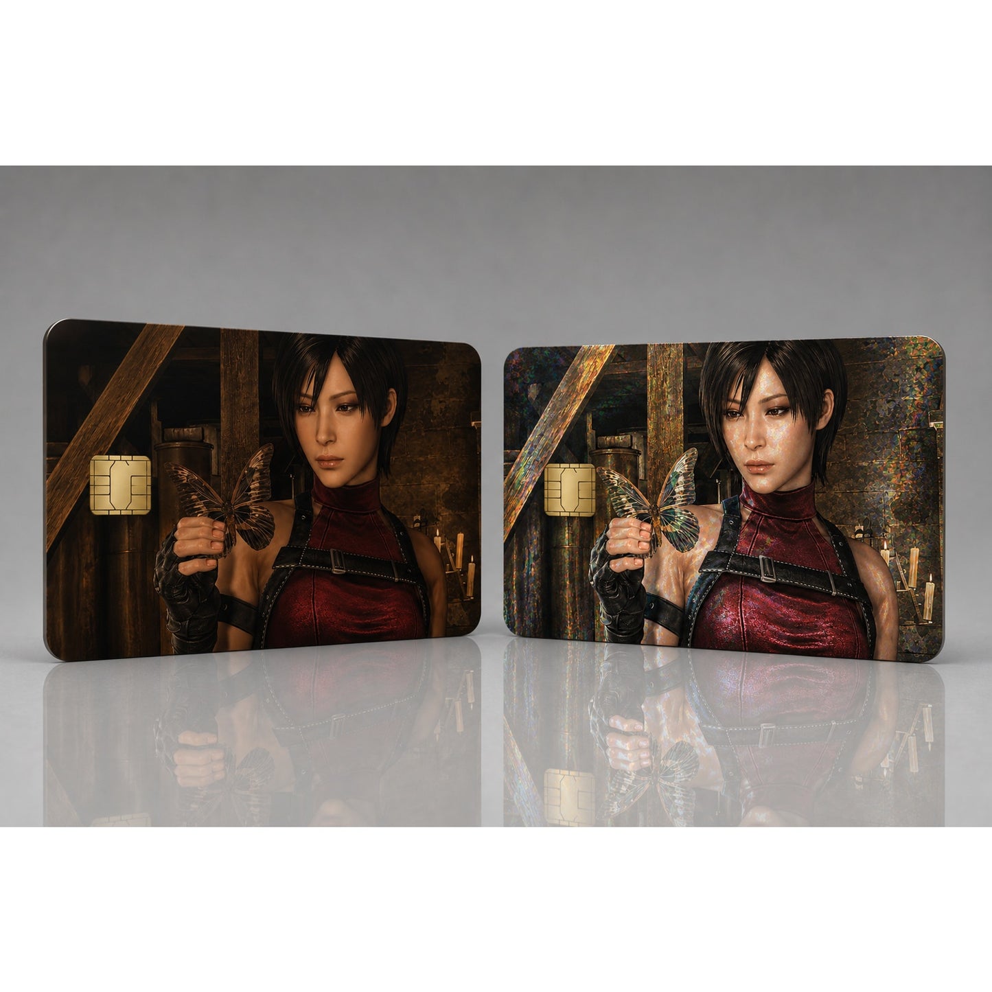 Grace Holding Butterfly Resident Evil Requiem Debit Card Credit Card Skin