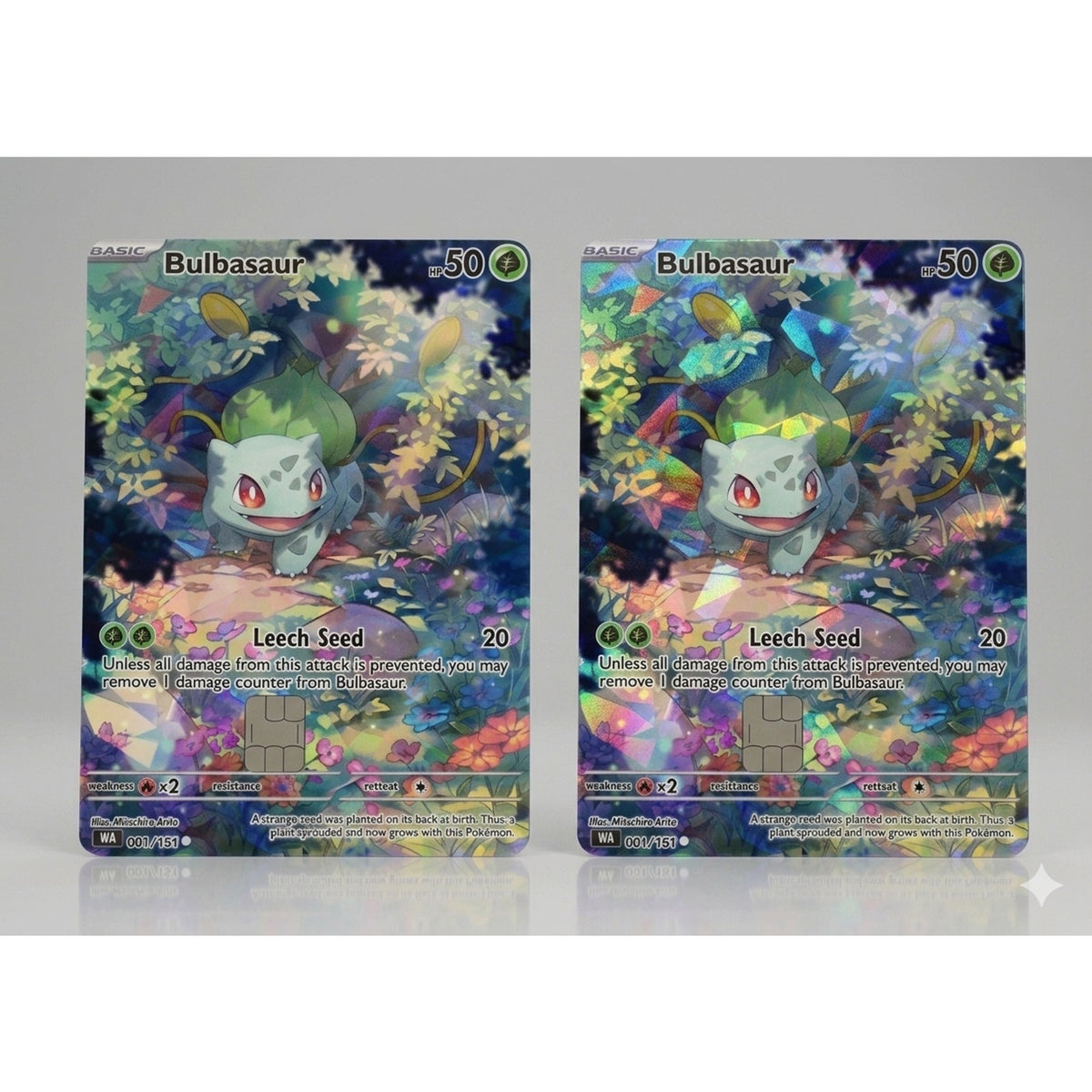 Basic Bulbasaur Leech Seed Attack Pokémon TC Debit Card Credit Card Skin Sticker