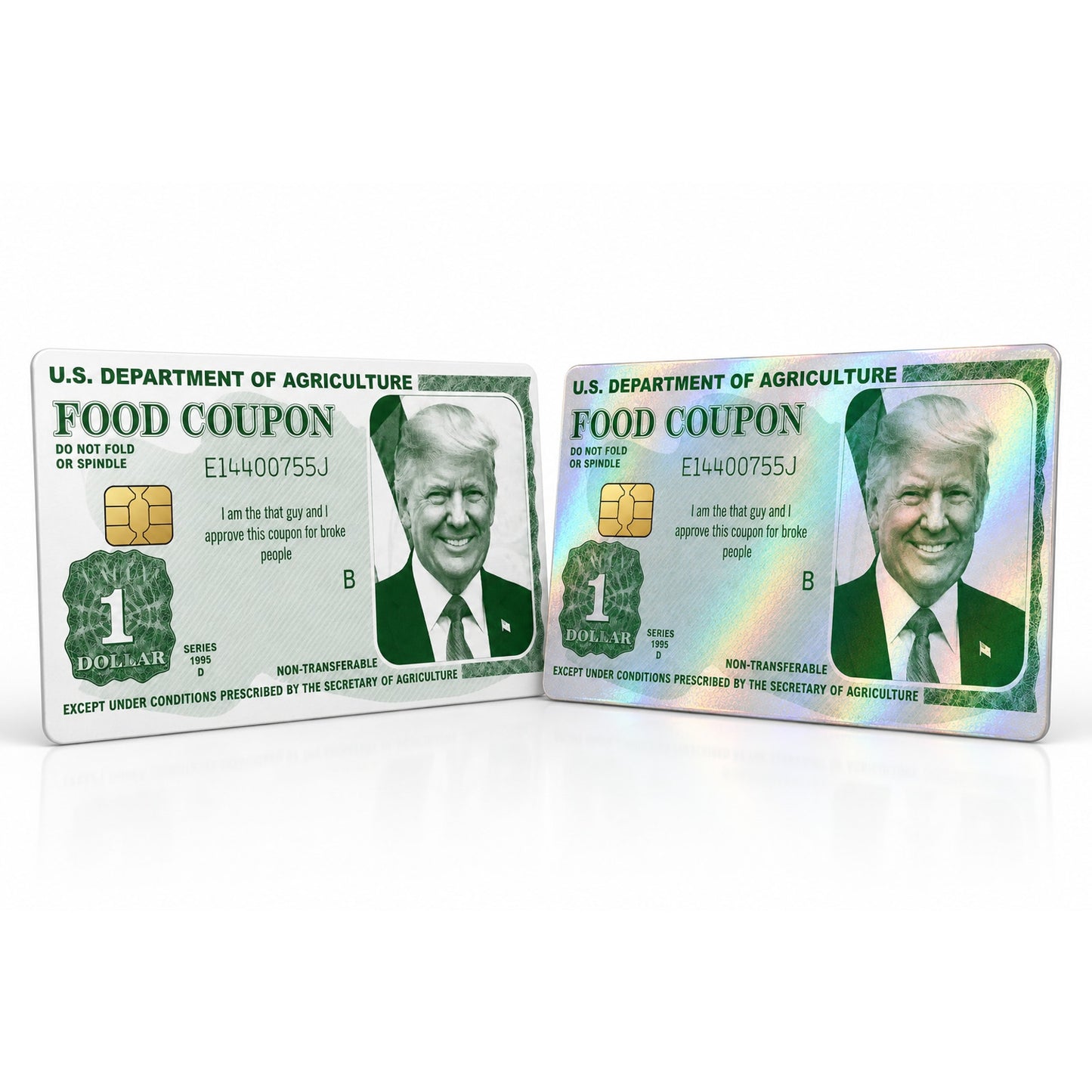 Trump Food Coup on Credit Card Skin Funny Meme Vinyl Sticker Card Wrap