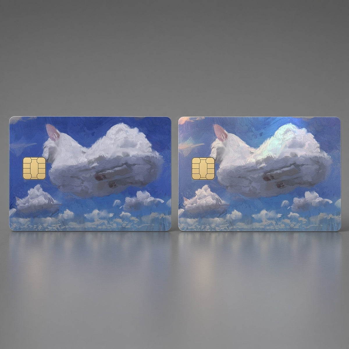 White Cloud Cat Skin Head in the Clouds Debit Card Credit Card Skin