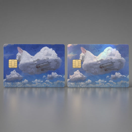 White Cloud Cat Skin Head in the Clouds Debit Card Credit Card Skin