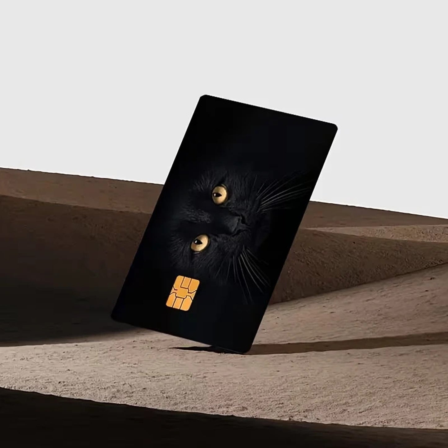 Black Cat Yellow Eyes Credit Card Skin Gothic Vinyl Card Sticker