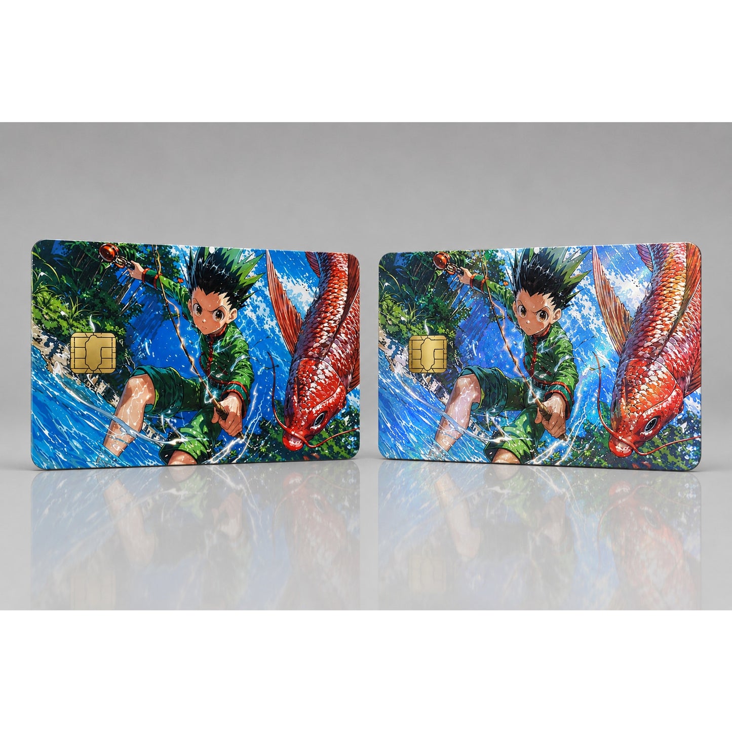 Gon Catching Giant Fish Hunter x Hunter Debit Card Credit Card Skin