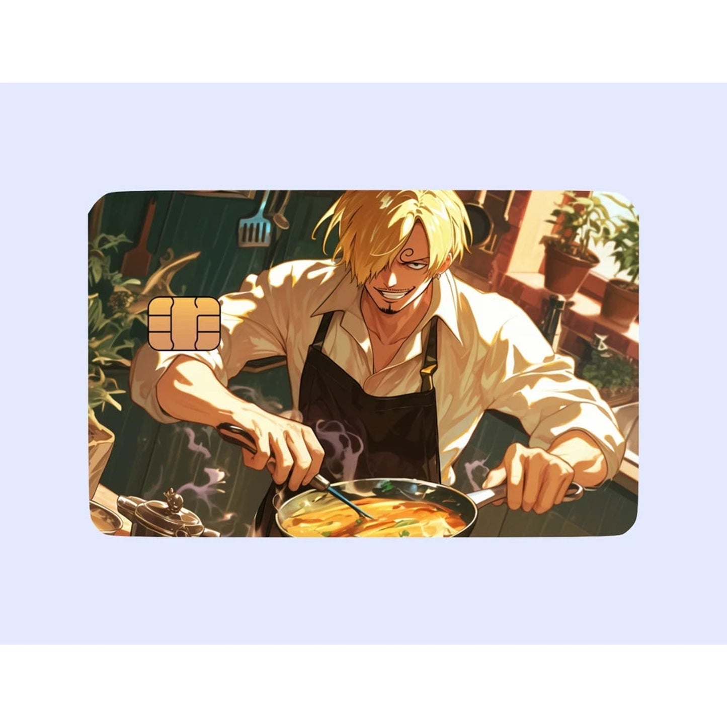One Piece Anime-Inspired Themed Debit Card Credit Card Skins Debit Credit_Sanji