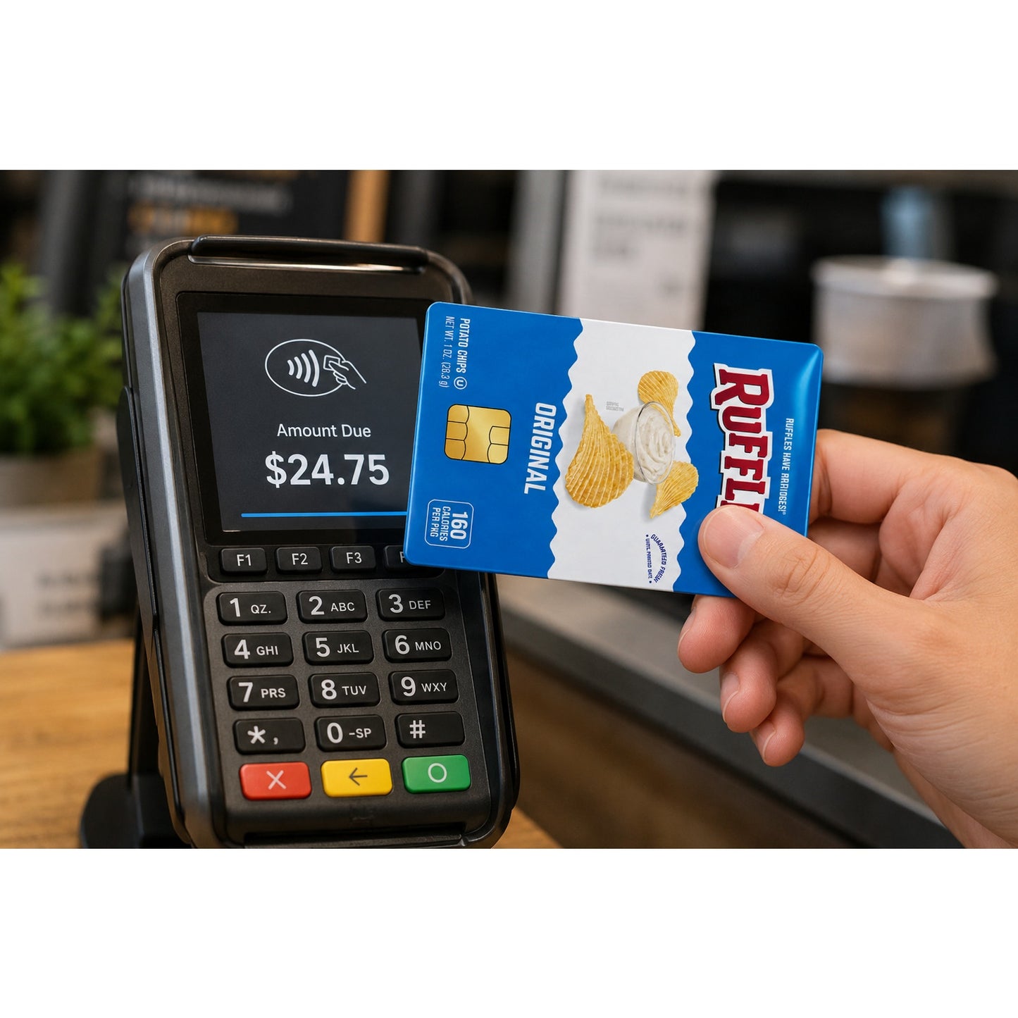 Ruffles Potato Chip Original Snack Bag Credit Card Skin Vinyl Sticker Debit Card