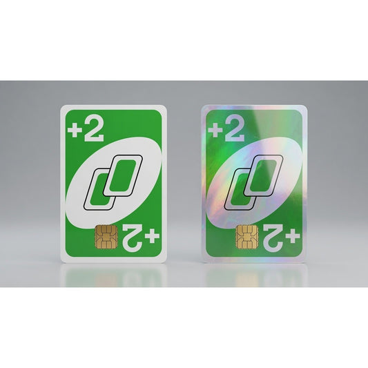 UNO Plus Two Green Card Debit Card Credit Card Skin Vinyl Sticker