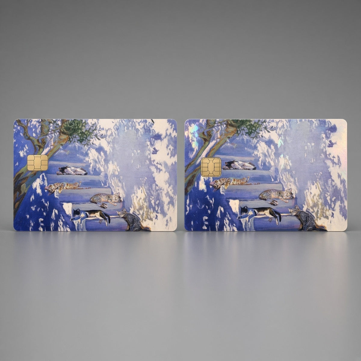Lazy Cats Staircase Napping Debit Card Credit Card Skin