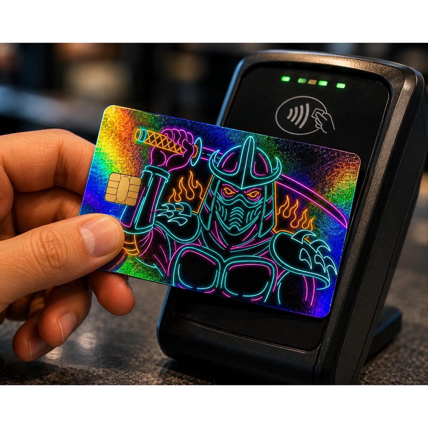 Teenage Mutant Ninja Turtles Neon Credit Debit Card Skin Sticker Shredder
