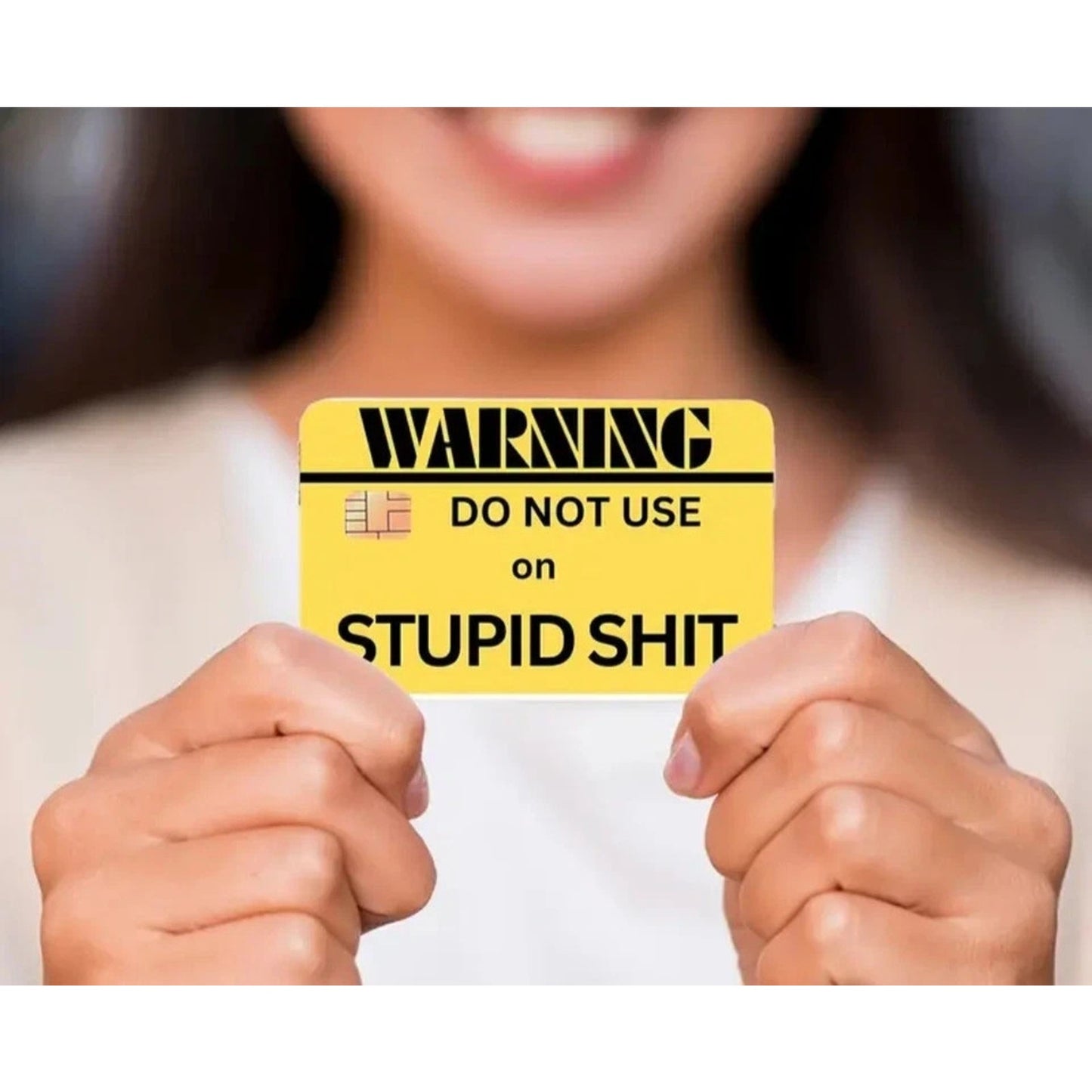Warning Don't Use On Stupid Sh*t Debit Credit Card Sticker Skin Free Ship