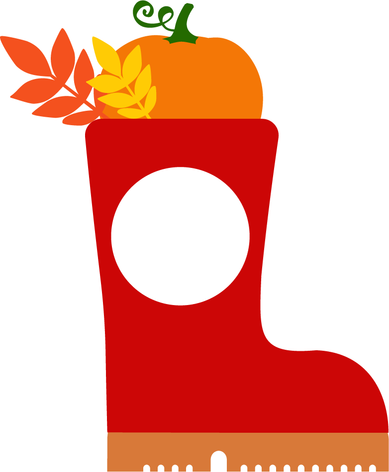 Bean Boot Sticker Autumn Boots2 Vinyl Decal with Pumpkin Design Awaits | DECALS OF AMERICA