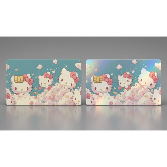 Dreamy Cloud Bow Cat Cute Kawaii Debit Card Credit Card Skin