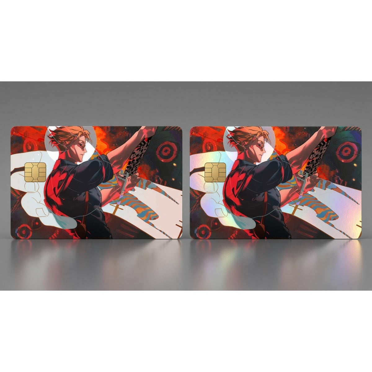Kento's Unwinding Crimson Jujutsu Kaisen Debit Card Credit Card Skin