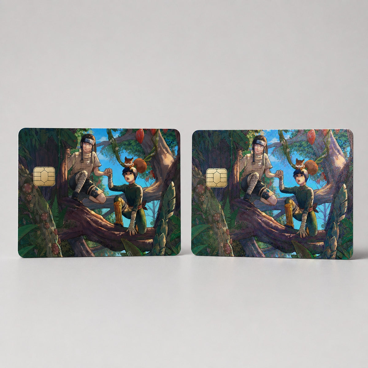 Guy & Neji Hyuga's Canopy Climb Naruto Debit Card Credit Card Skin