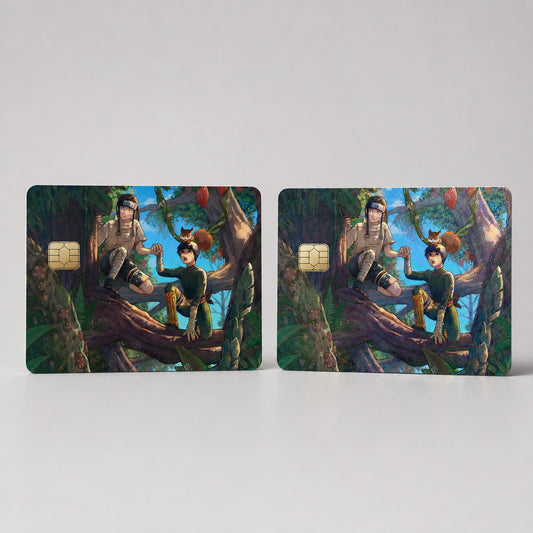 Guy & Neji Hyuga's Canopy Climb Naruto Debit Card Credit Card Skin