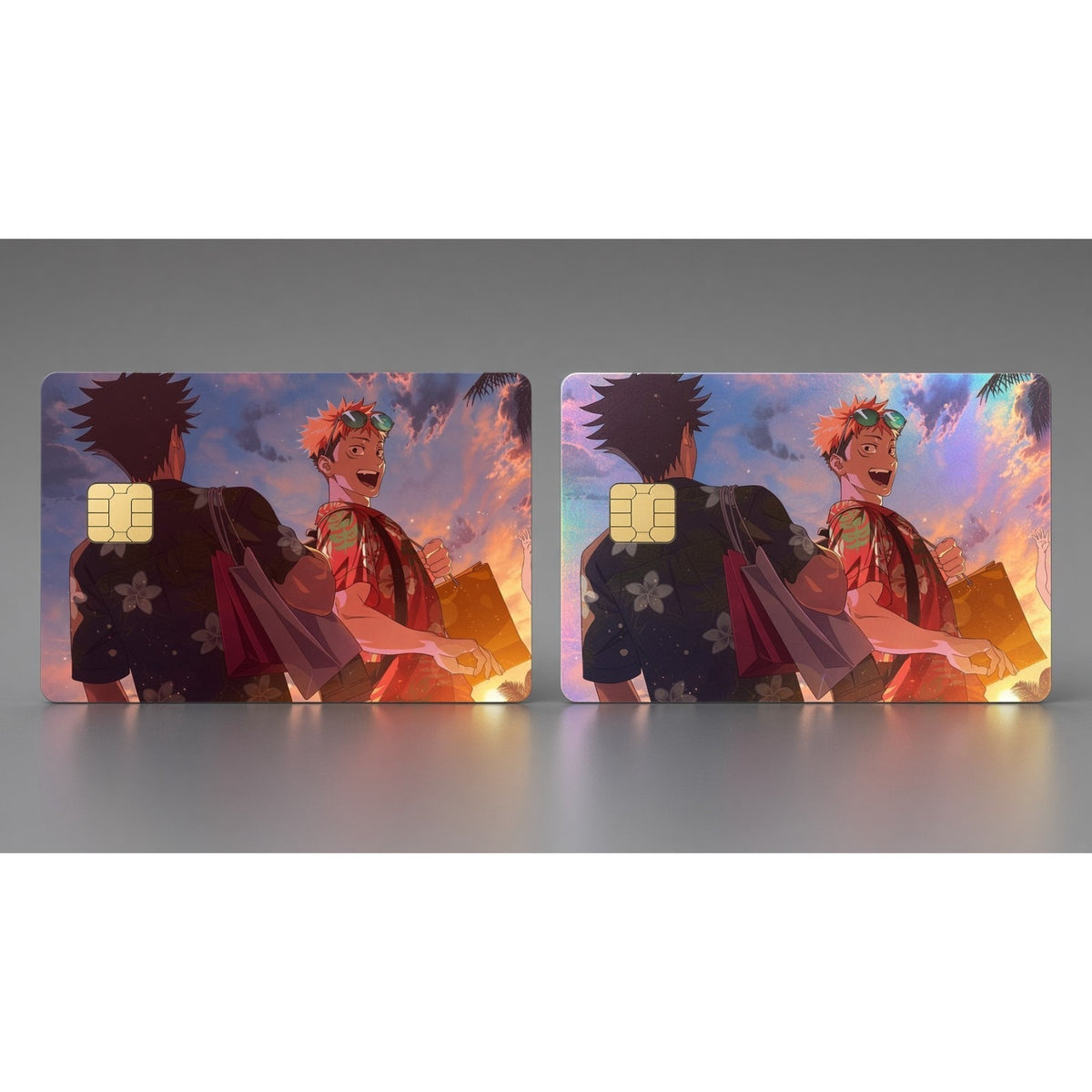 Yuji & Megumi's Sunset Brotherhood Jujutsu Kaisen Debit Card Credit Card Skin